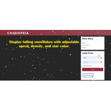 Joomla Falling Snowflakes and Blinking Stars Module